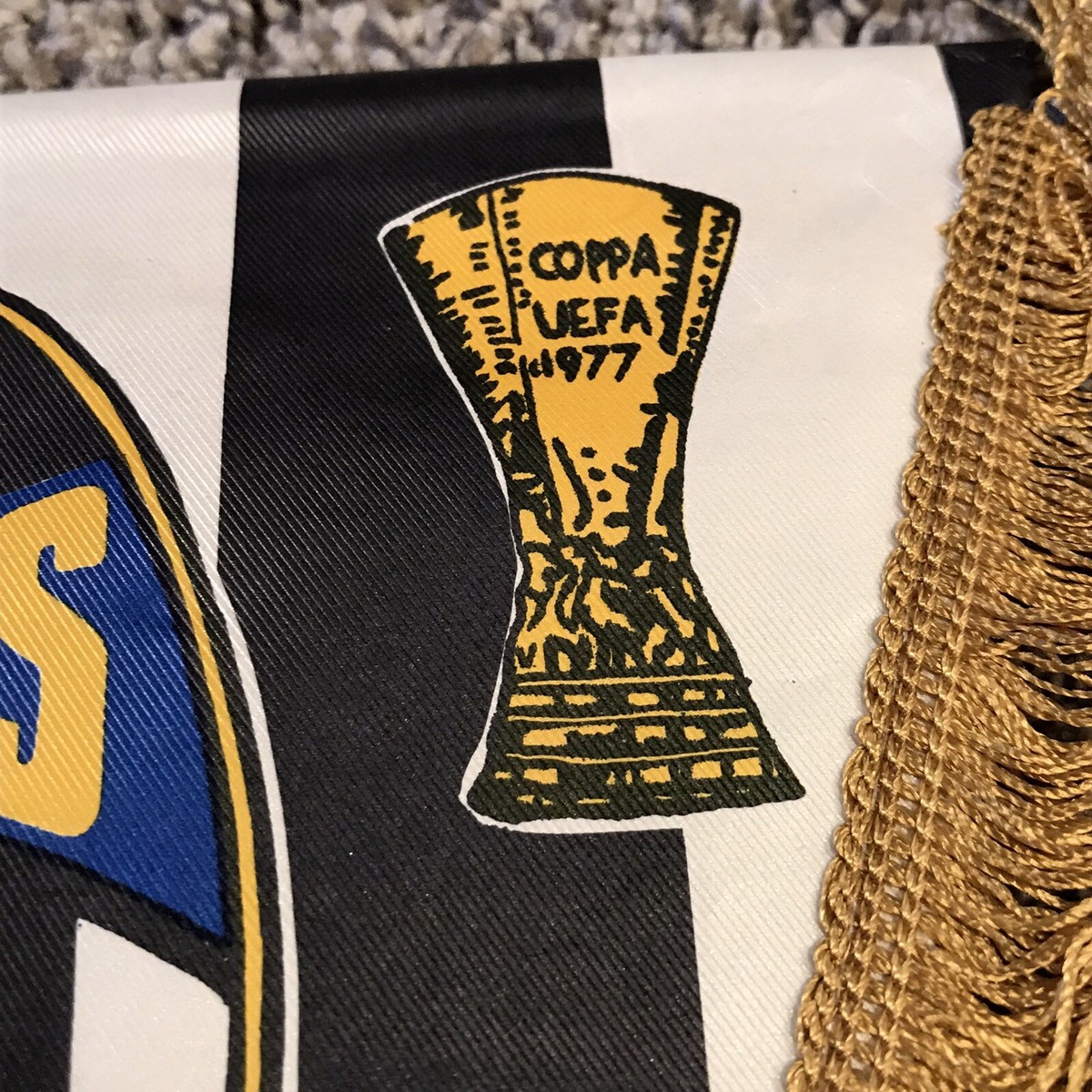 応援グッズ 1980s JUVENTUS F.C. Vintage Flag Juventus Flag Vintage 80S, 1985 Coppa Dei Campioni, Forza