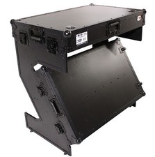 ProX XS-ZTABELBL JR Portable Workstation/Dj Booth Case W/Handle and Wheels-Black