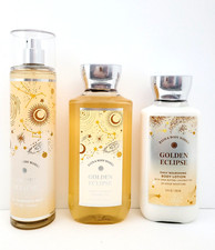 Bath Body Works GOLDEN ECLIPSE Body Mist Shower Gel Body Lotion Set of 3 New