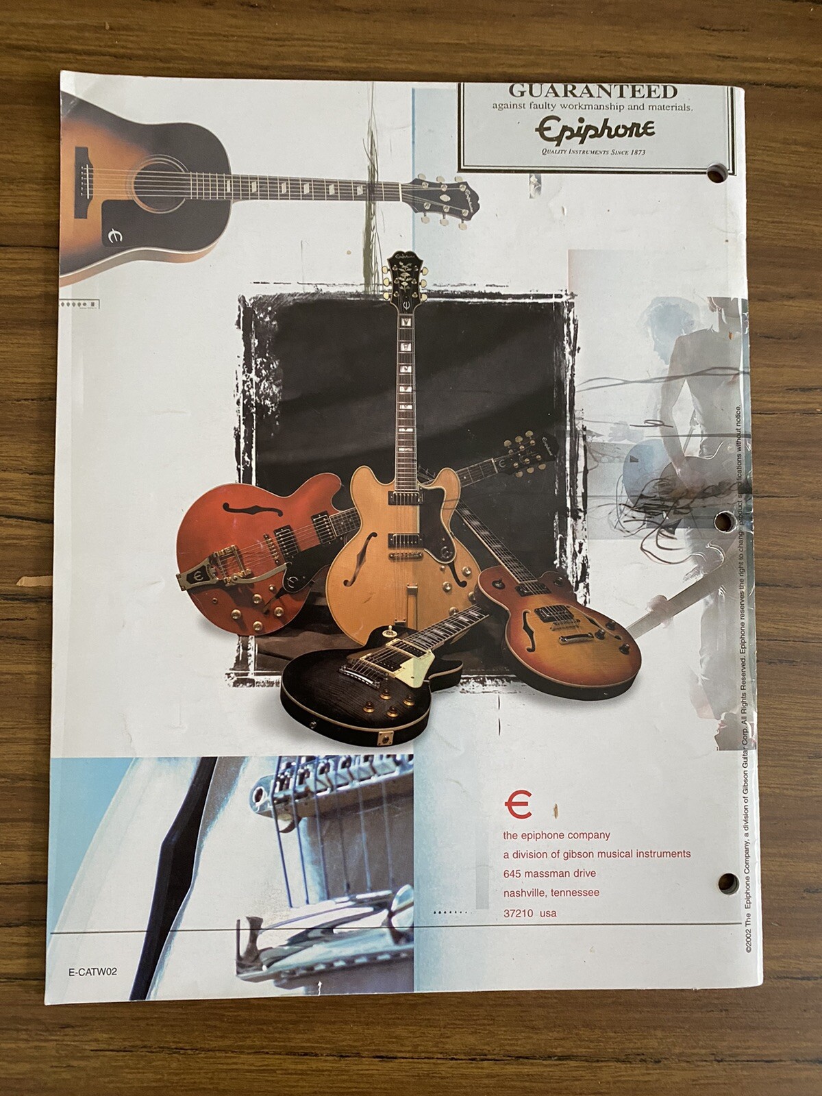 VINTAGE MUSICAL INSTRUMENT CATALOG 10084 2002 EPIPHONE GUITARS eBay