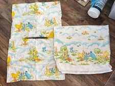 Vintage Sesame Street Baby Nursery Pillowcases and Receiving Blanket Lovey