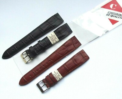 Cinturini nuovi x vintage anse fisse nero o gold ansa 20 mm orologi watch  band | eBay