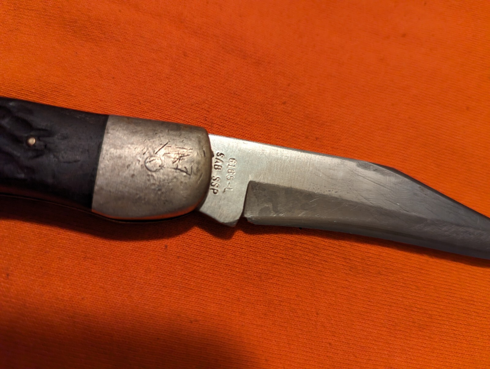 Vintage 1980's Case XX USA 6165L SAB SSP Hunter Lockback Folding