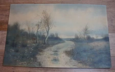 GEORGE HOWELL GAY Listed Artist Watercolor Landscape Print Taber Prang Art 1902