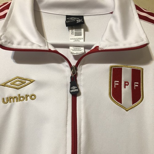 Umbro Peru FPF Anthem Walkout Zip Up White Home Jacket Womens Medium - Picture 6 of 8