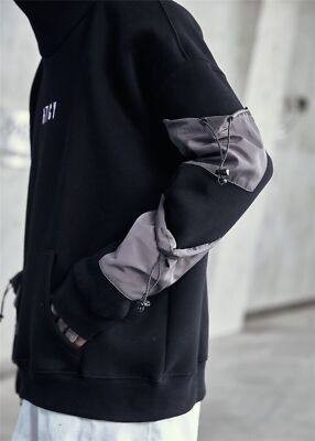 Niepce Black HTGY Hoodie Urban Techwear Japanese Streetwear Niepce Black HTGY Hoodie Urban Techwear Japanese Streetwear