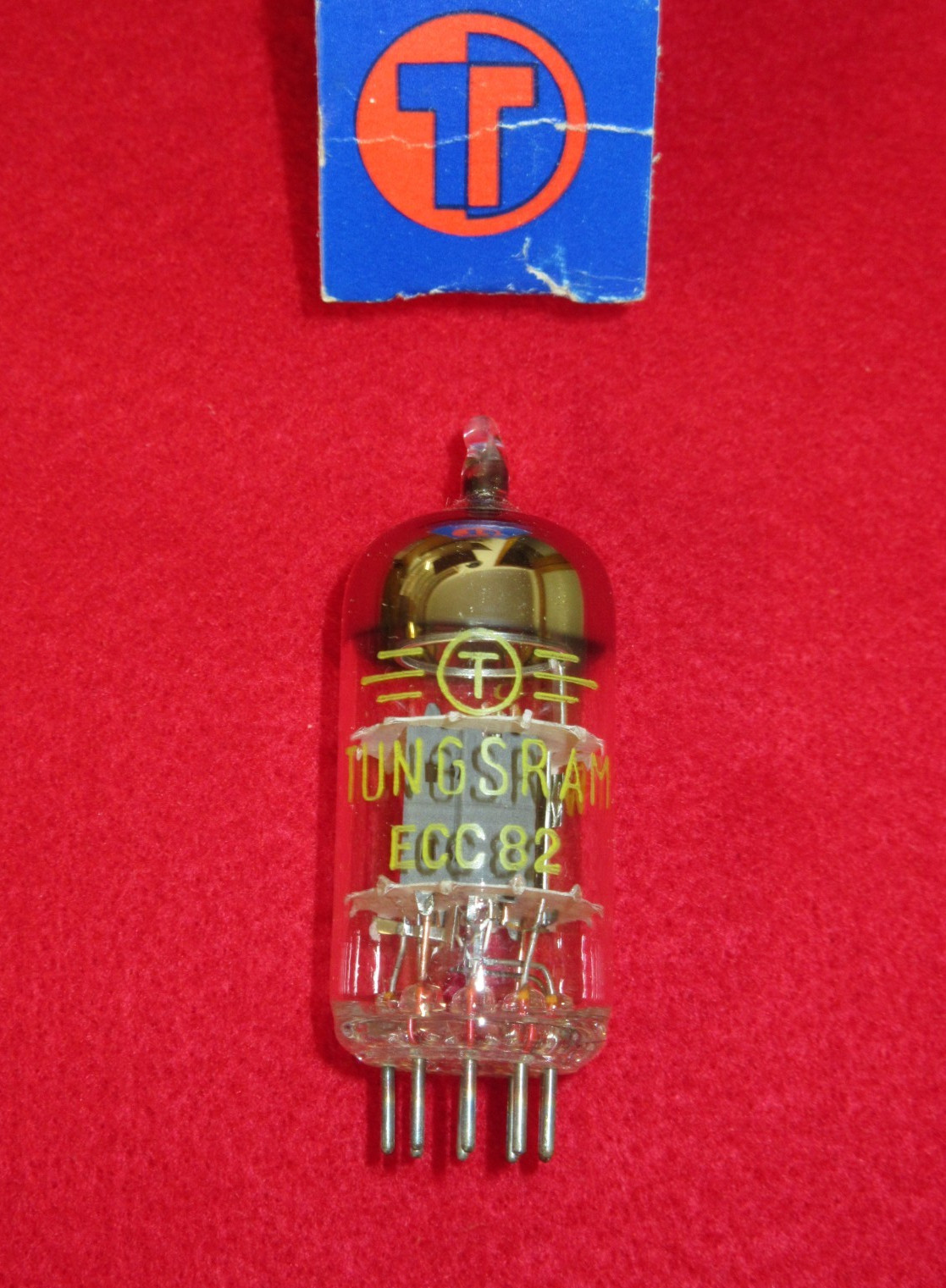 ECC82 TUNGSRAM NOS NEU Röhre geprüft Tube NEW 12AU7 Valve Valvula Tutto Valvola