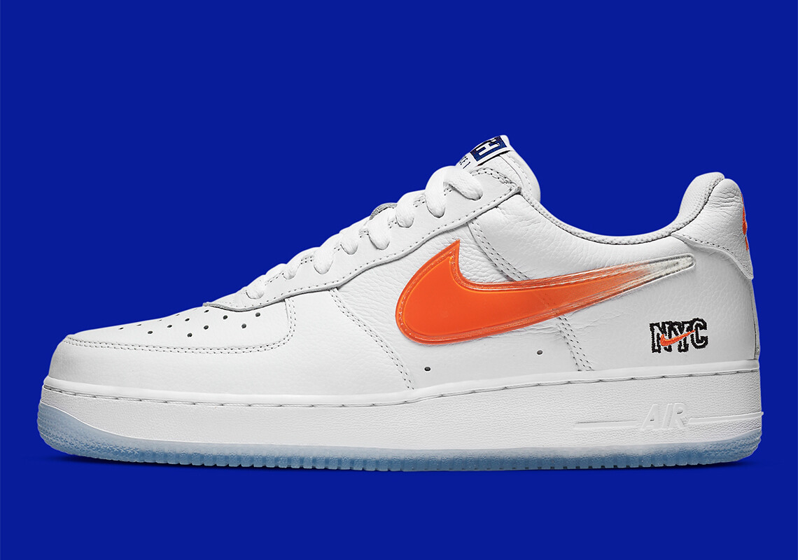 Nike Air Force 1 Low x Kith Белый Блестящий оранжевый CZ7928-100 Мужской Размер 12 Новый