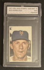 1971 Dell Bud Harrelson Baseball Stamp #NN Mets Shortstop Graded FGS 10