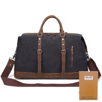 Kaukko Mens Canvas Holdall Travel Duffle Overnight Weekend Satchel Totes Bag Kaukko Mens Canvas Holdall Travel Duffle Overnight Weekend Satchel Totes Bag