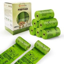 OrangeBio Dog Poop Bags, 100% Certified Home Compostable, 13 x 9 Inches - 180 CT