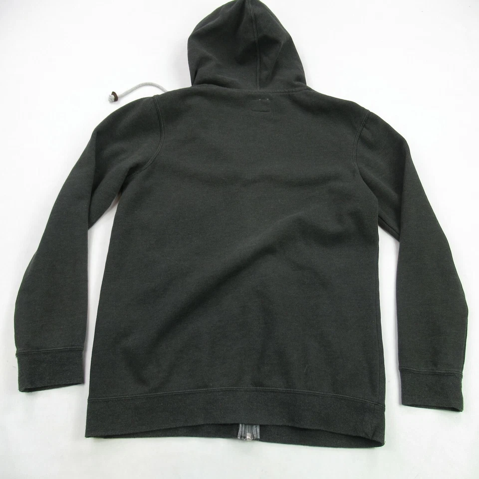 Jaqueta Captain Fin masculina pequena cinza forrada de lã manga longa zíper completo com capuz - Imagem 4 de 4