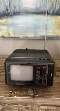 Portable AM FM Radio TV 5.5" Retro Emerson TV- Tested/Works 1989 Ant Rare     