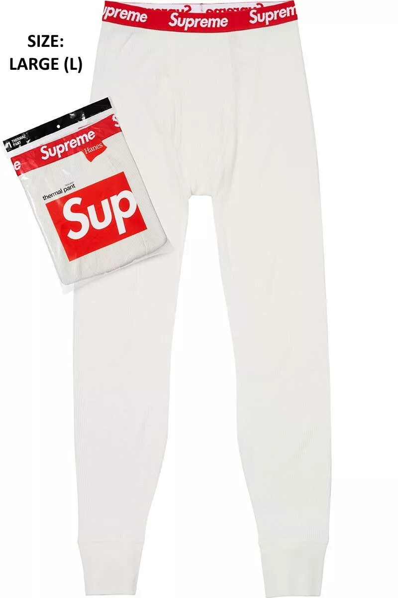 Supreme Hanes Thermal Pant (1 Pack) Natural FW22 | New | Large (L)