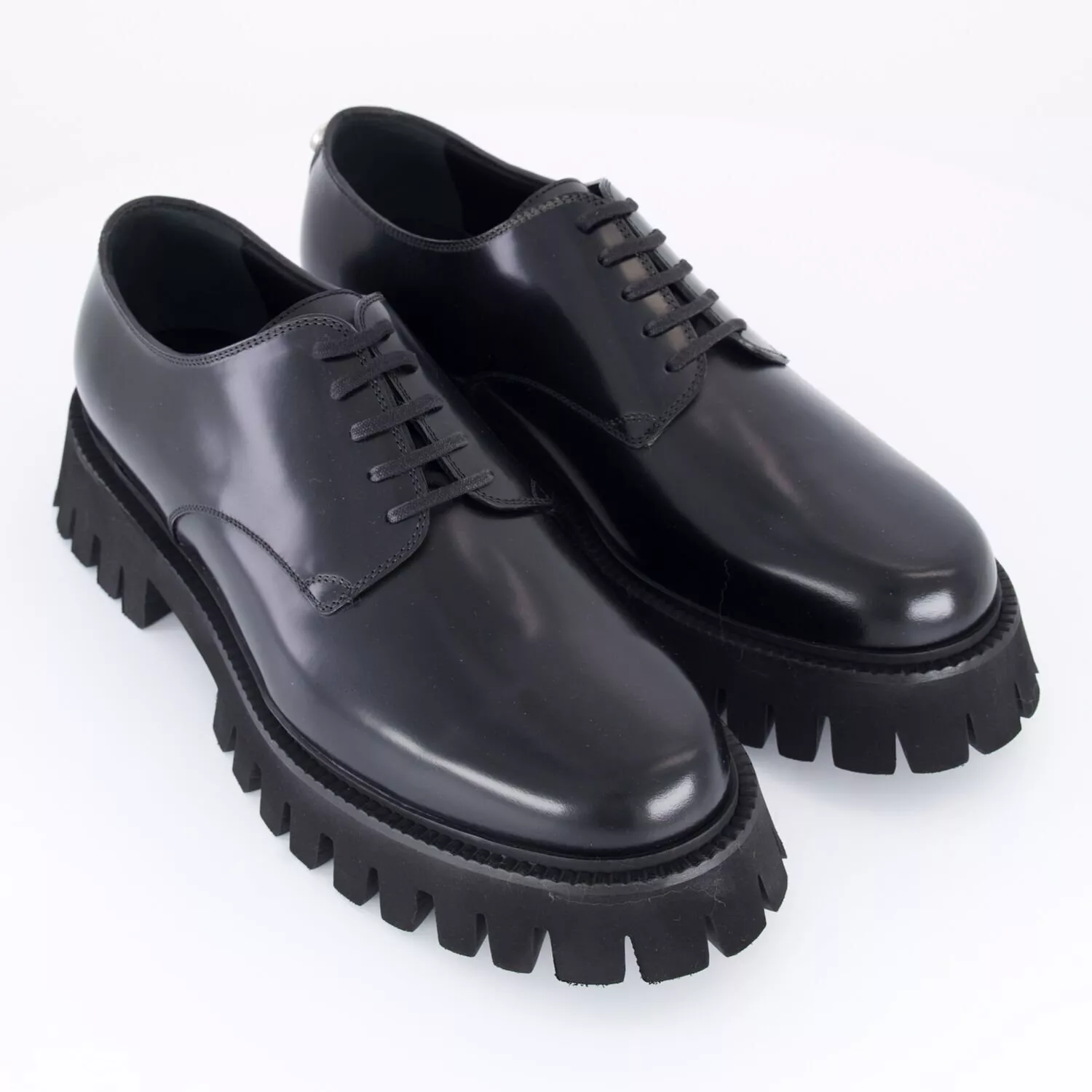 Chaussures derby homme Gucci cuir noir Millennial Ribot UK taille 10 GG semelle marche