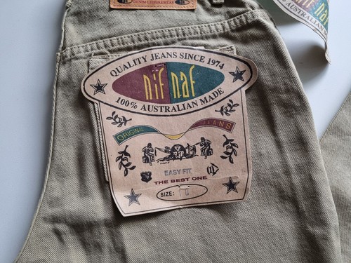 Vintage 1990's New Old Dead Stock Nif Naf Jeans Australian made size 10 beige - Picture 3 of 7