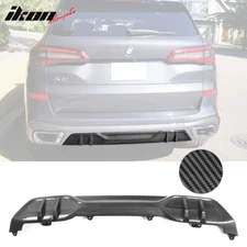 Fit 19-25 BMW G05 X5 M Sport MP Style Rear Bumper Diffuser PP Carbon Fiber Print