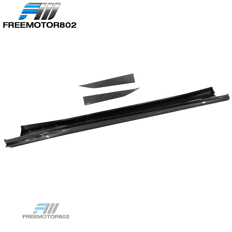 For 16-24 Chevrolet Camaro Rocker Style Side Skirts Panel Carbon Fiber Print 4PC