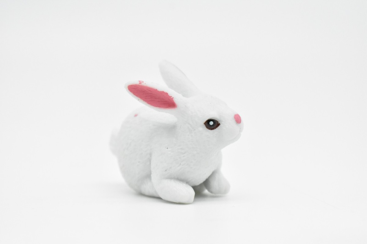 Rabbit, Hare, Toy White Bunny Snowshoe Plastic Model, 2