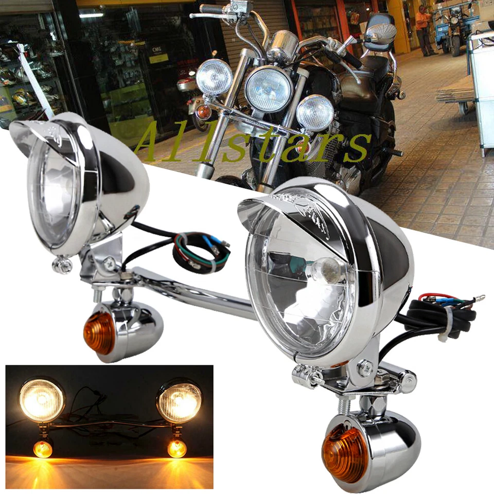 Passing Turn Signals Light Bar Kit For Yamaha Road Star XV 1600 1700 Silverado - Image 4 of 4