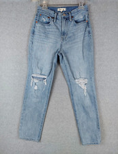 Madewell The Perfect Vintage Jean Distressed Size 26 26x27 Straight Light Wash