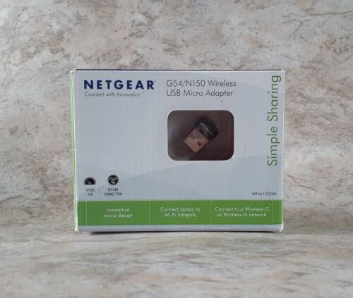 NETGEAR G54/N150 WiFi USB Micro Adapter Wireless WNA1000M - Picture 1 of 7