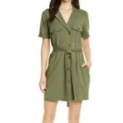Joie green jadallah utility dress xs