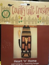 Heart'n' Home wall hanging  matching hanger Paper Patterns