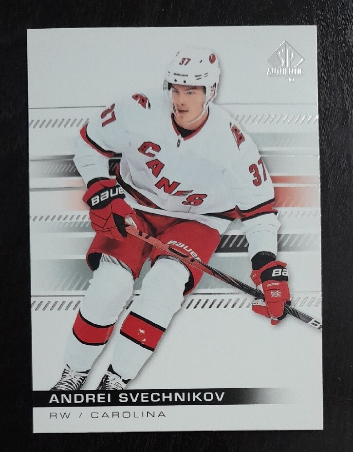 2019 - 2020 SP Authentic Andrei Svechnikov Hurricanes #96 Hockey Card