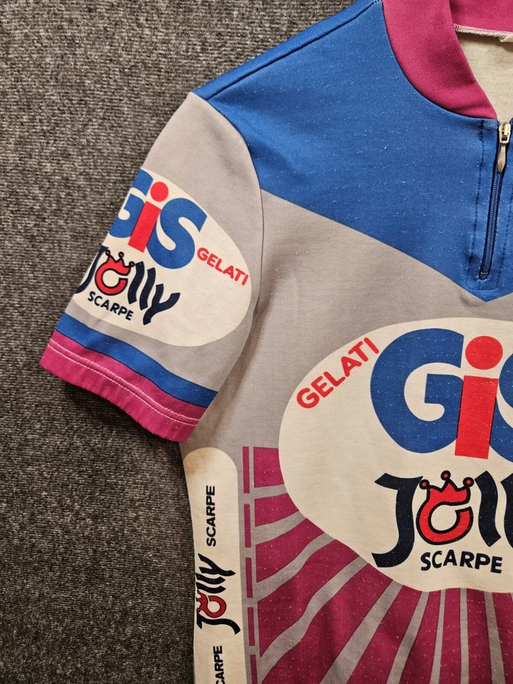 Camiseta deportiva de manga corta Tommaso vintage de ciclismo de carretera M/L Clement envejecida usada Foto 3 de 4