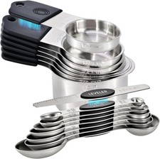 16-Piece Magnetic Measuring Cups and Spoons Set, Stainl Steel with