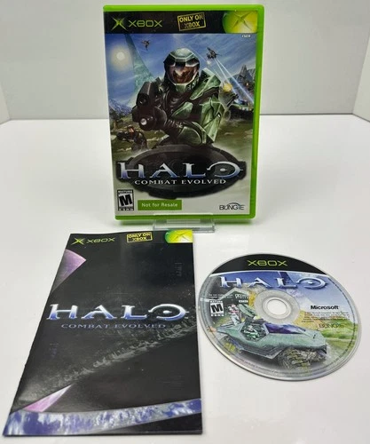 Halo: Combat Evolved (Microsoft Xbox, 2002) Not For Resale CIB *Near Mint Disc*