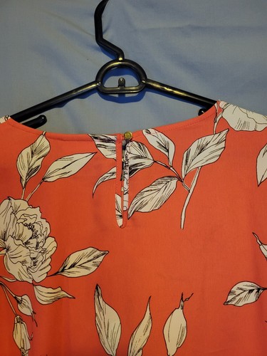 XL Liz Claiborne Rose Garden Floral Top Women Blouse Shirt Summer - Picture 4 of 12