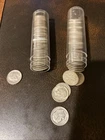 2 Rolls of 90% Silver Roosevelt Dimes, 100 coins,  1940’s -1964