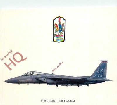 Ansichtskarte_ USAF, F-15C ADLER, 67. JÄGERGESCHWADER (SCHLECHTER SCAN)