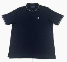 Psycho Bunny Men's Size 8 XXL Hart Pique Logo Polo Shirt Solid Black