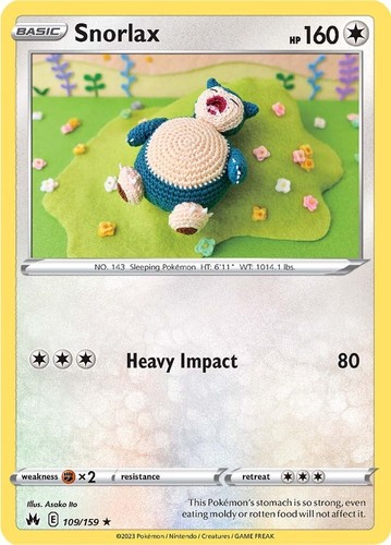 Snorlax 109/159 Pokemon SWSH: Crown Zenith NM EN Asako Ito
