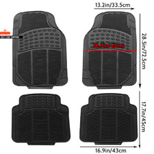 AUTO plus 4Pcs Car Floor Mats Rubber Universal Size Fit for Most Car SUV Truck C