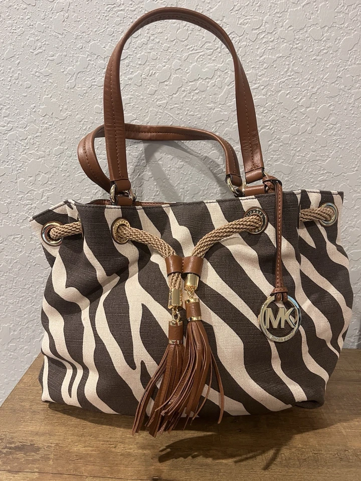 Michael Kors Zebra Print Canvas Tote. Pre-owned  in perfect condition.
