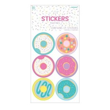 Donut Party Sticker Sheets Birthday Party Favors 24 Ct 2' Size New