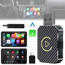 3-in-1 Wireless CarPlay Adapter & Android Auto Wireless Adapter, Plug & Play