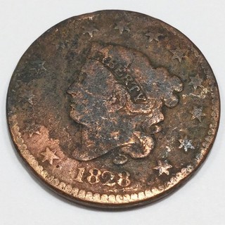 1828 Coronet Head Large Cent Beautiful Coin Rare Date