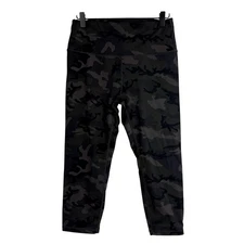 ZYIA Active Camo High Rise Crop Leggings Black 20” - Womens M 8-10