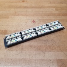 Unbranded CAT.6 Patch Panel, 48-Port, T568B, T568A - USED