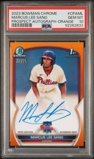 2023 Bowman Chrome 1st Marcus Lee Sang #/25 Orange Refractor Auto PSA 10 🔥