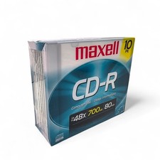 Maxell 10 Pack CD R Recordable Computer Use 48x Speed 700MB 80 Min Blank Discs