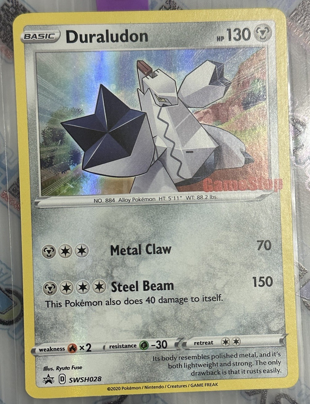 Duraludon SWSH028 GameStop Black Star Promo Holo Pokemon Card TCG Near Mint
