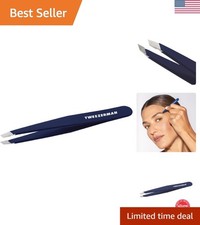 Exclusive Evening Blue Slant Tweezer - Precision Hair Removal, Stainless Steel