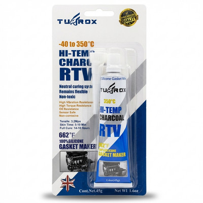 RTV Silikon Dichtstoff Grau 350°C Hochtemperaturdichtung Maker Ölbeständig 45g UK