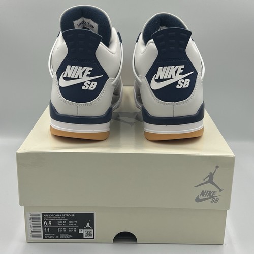 Size 9.5 - Nike SB x Air Jordan 4 Retro SP Navy - Picture 5 of 8